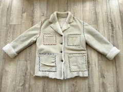 Unique Jean Charles de Castelbajac Tricot Sheepskin Coat Jacket Shearling