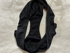 Vtg WARNER’S Unmentionables 01677 Polyester Striped 9/2XL Black Brief Panties