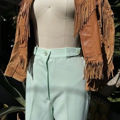 Vintage 1970s Green Mint Pants Xs