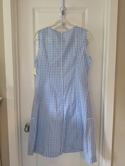Vtg StationWagon Princess Peggy Gingham Dress NWT Donaldsons Ric Rac Pocket W 12