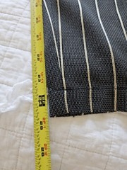 Vtg Saint Germain Paris Gray Striped Windowpane Check Tunic Pant Set S