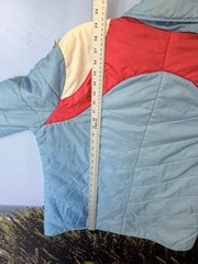 Vintage Kmart Puffer Jacket women’s jacket Multi Color Blue Red Stripes
