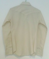 Vintage Women’s Size 8 Panhandle Slim Beige Shirt with Removable Lace Ascot