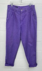 VTG Women’s 90s Purple Denim Rocky Mountain Jeans Sz 33 1990s Rockies Bareback