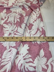 #2483 Vintage Creations Hawaii Muumuu Dress Large Pink White Tropical Cotton USA