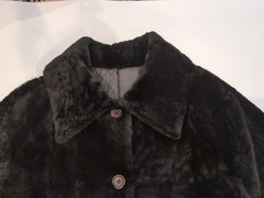 BLACK Sheepskin FULL LENGTH COAT LARGE Shearling