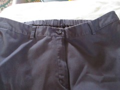 LL Bean Classic Fit Curvy Capri Crop Pants Women’s 16 Elastic Back Waist N Blue