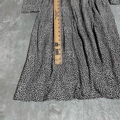 Vintage Stuart Alan Petites Dress Womens 8 Black Floral Lace Collar Cottagecore
