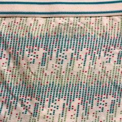 VTG Y2K High Thigh Hi Cut String Bikini PANTY Cotton Panties XL / 8 Dot Matrix