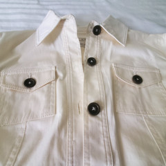 Vintage Women’s Small Ivory Cotton Tailored Jacket by Jones New York Sport