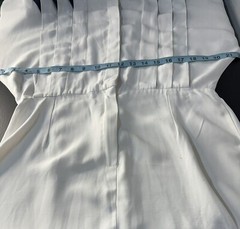 Vintage Willy’s Influence Dress White/Navy Pleated Size 14