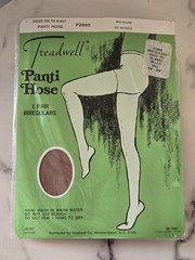 NOS Vintage 1960 Treadwell Stretch Nylon Pantyhose Brown Size P2885 Tall