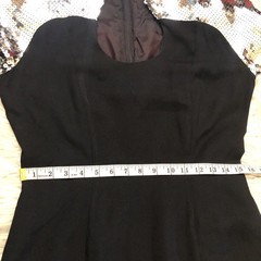 Vintage Taurus Nites Sequined Cap Sleeves Fitted Black Cocktail Midi Dress 10