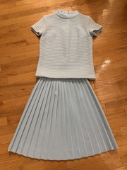 Vintage Jo Hardin Originals Of Dallas Size 9/10 Double Knit Top & Pleated Skirt