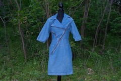 Vintage 90s Champagne West Denim Dress