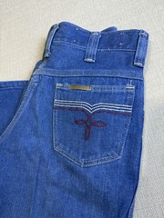 1970’s Sedgefield Do Nothing Vintage Western Flare Embroidered Jeans 28 x 33