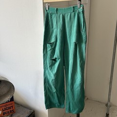 Vintage 1950s Green Side Zip Pants Stockton of Dallas 25” Women’s