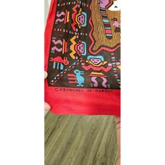Vtg.1960s Signed Silvia Silvania Prints Peruvian Pima Cotton Midi Dress
