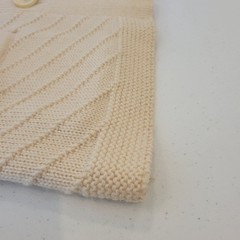 Vintage Norma Della Legge Wool Cardigan Sweater Cream Button Front Size Medium