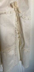 Vintage Vanity Fair Half-Slip Lace, Velvet Bow Trim 37” Long Medium USA Nylon