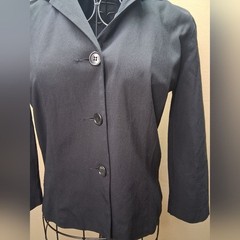 Vintage DVF Black Tailored Colin Jacket 3-Button Blazer Size 6 Made in USA