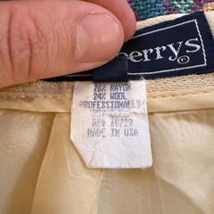 Vintage Burberrys Womens Beige Rayon Wool Pencil Skirt Made in USA Size 6