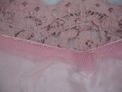Women’s M Vtg 1950’s A Norman Original Dress Lace Chiffon Pink Mauve Evening USA