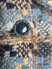 Vintage 1960s Retro Mod Tweed Coat Regal Garment Co. Teal Beige Blue Sz M
