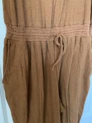 Vintage 1980’s Maurices Women’s Brown Romper Size Med One Piece Pants B1-10