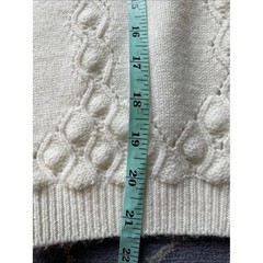 Vintage Devon Original Cream Knit Button-Up Cardigan Sweater Size Small