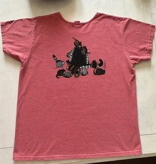 Rare Genuine Vintage Crazy Shirts Hawaii B Kliban Cat T-Shirt XXL Hibiscus Dyed