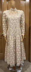 VTG 80s Scott McClintock Light Pink Victorian Lace Formal Vintage Dress Sz 8