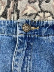 VINTAGE 1990s Y2K LizWear Denim Jean Mini Skirt SIZE 10 Mom Retro Cotton Pockets