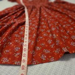 Vtg Laura Ashley Red Floral Midi Prarie Dress UK 14 US 10 Cottagecore Teatime