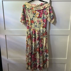 Vintage rene derhy, S, floral print women’s dress