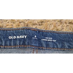 NWT Old Navy Mid-Rise Loose Boot-Cut Jeans Women’s Size 8 Petite Blue