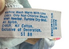 NEW Vtg Maidenform Wise Buys Nylon Granny Brief Panties Sz 6 Lace Trim Light Blu