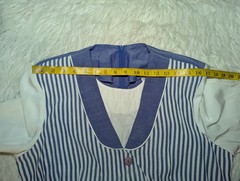 MISS DORBY Purple White STRIPED Modest Cottage Core Dress One Piece Women’s 16