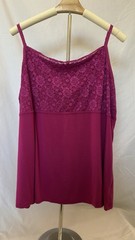 Lane Bryant Pink Cami W/ Flower Design – Size 18/20 – Adjustable Straps