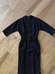 Vintage 1950s Audrey Hepburn Style Black Pencil Dress Wiggle Dress Day to Night
