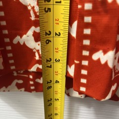 Vintage 1970s Police Novelty Print Dress Orange/Red White Cop Bobby Double Knit