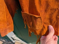 🧡 Vintage 1960s–70s Suede Fringe Child’s Western Jacket Vazquez Hecho En Mexico
