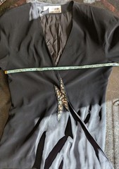 Vintage 80s D’ore Black Draped Jacket w/Rhinestone Accent Draped Fold 16