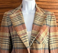 Vintage TWCC Plaid Wool Blazer – Size 9/10