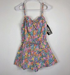 NWT True Vintage Gabar Bathing Swimsuit Platsuit 60s Pinup Rockabilly Floral