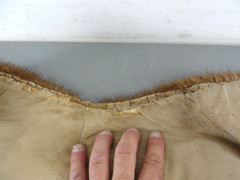 GENUINE REAL MINK STOLE WINTER WRAP SHAWL w/POCKETS LINED WOMAN’S 5’s VINTAGE
