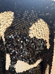 Enrico Coveri Vintage Sequin Black and White Dress