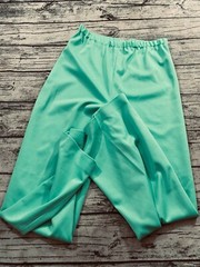 60s 70s Unisex Disco Hippie Wide Leg Bell Bottom Relaxed Fit Pants Bright Green