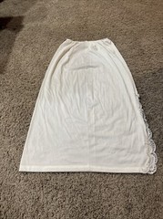Vintage Sears The Doesn’t Slip Size L 30-32 Inch Waist Off-White Lace Side Slits