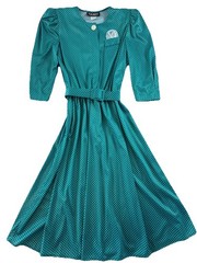 Vintage Tabby of California Polka Dot Dress 70s Women’s 6P Retro Midi